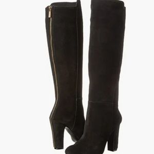 Vince Camuto Tall Black Suede Leather Boots.